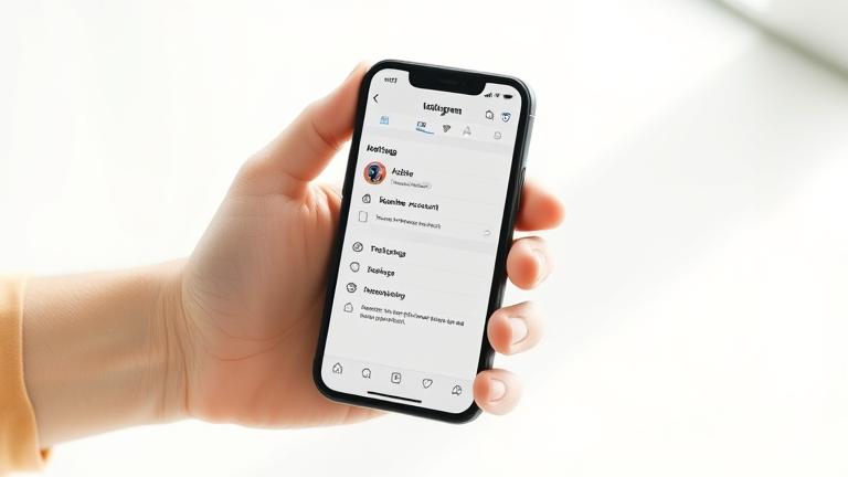 alt_text: Person holding phone with Instagram settings, illustrating account deletion step-by-step.
