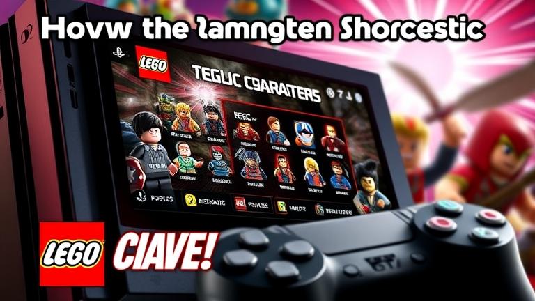 alt_text: PS4 with LEGO Marvel characters in the selection menu, vibrant comic style, playful vibe.