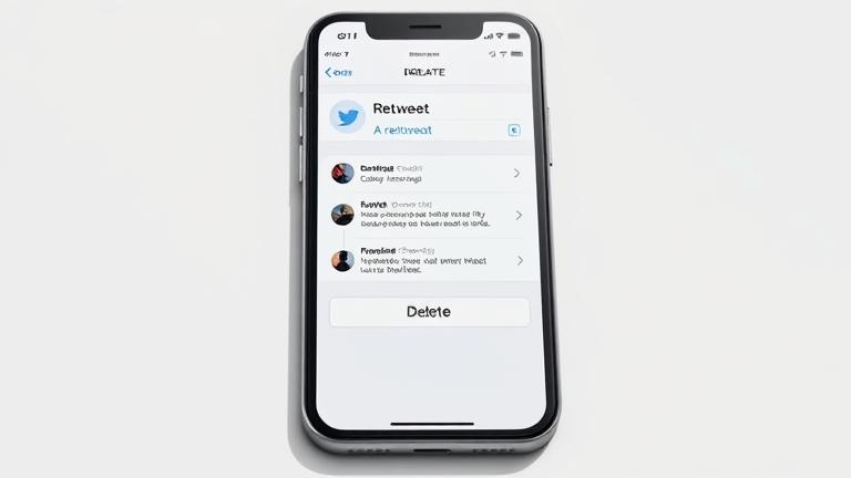 alt_text: Smartphone screen showing private account retweet deletion with privacy icons.