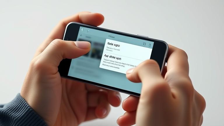 alt_text: Person deleting apps on HTC smartphone, close-up of app management screen with branding.