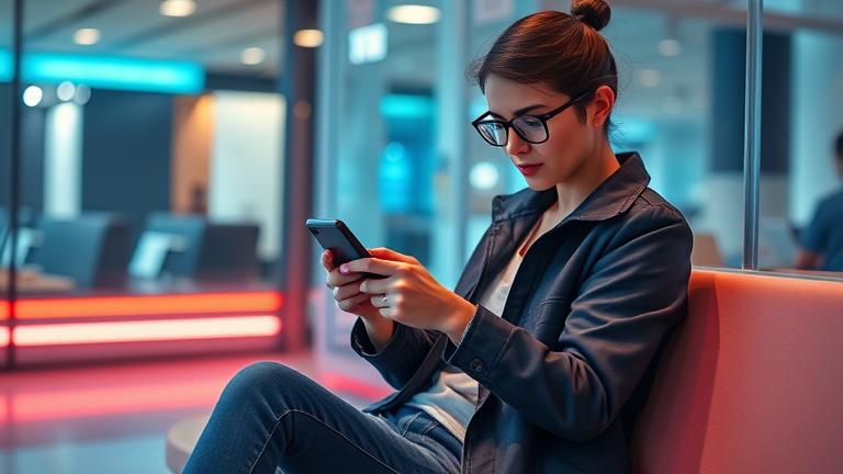 alt_text: Person discreetly viewing Instagram messages on phone in a sleek, private setting.