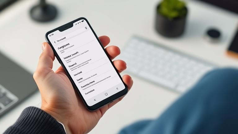 alt_text: Person holding phone with Google account management options open, focusing on removal menu.