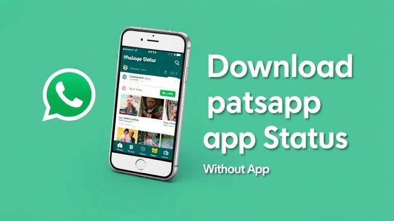 alt_text: Easy guide to save WhatsApp statuses without third-party apps, with clear icons and text.