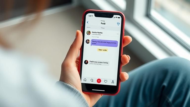 alt_text: Person sending a disappearing photo on Instagram with a "view once" icon on screen.