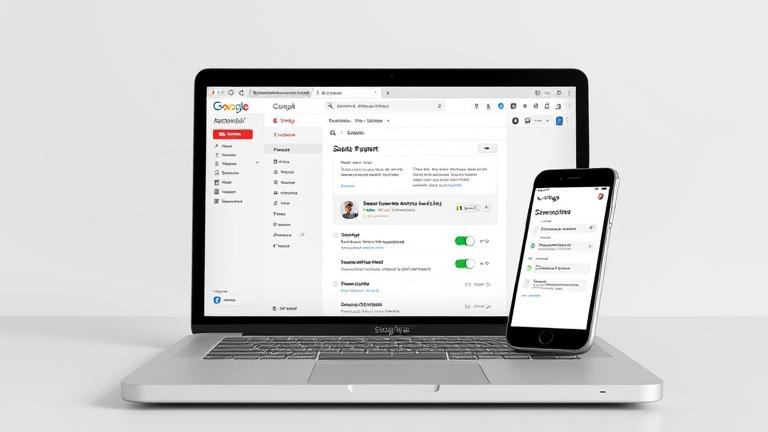 alt_text: Smartphone screen showing Gmail settings, highlighting account removal options with toggle.
