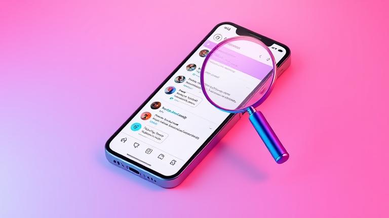 alt_text: Smartphone showing Instagram comments with hidden/deleted messages, magnifying glass hint.