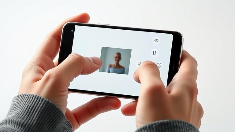 alt_text: Person pressing Power and Volume Down on Pixel 5 to take a screenshot.