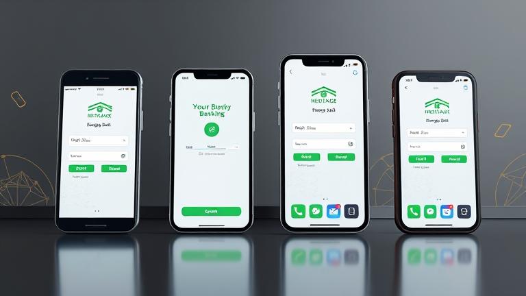 alt_text: Heritage Bank's sleek internet banking app shown on Android and iOS devices, highlighting digital security.
