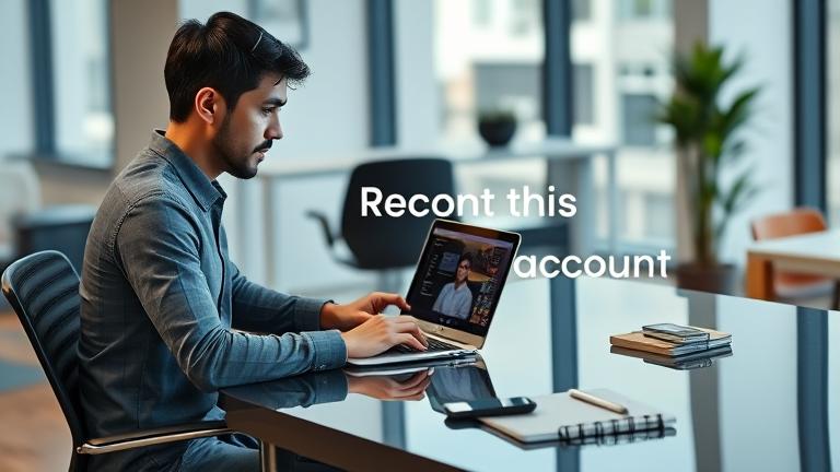 alt_text: Person at desk signing up for ZipRecruiter with laptop, phone, and notepad nearby.