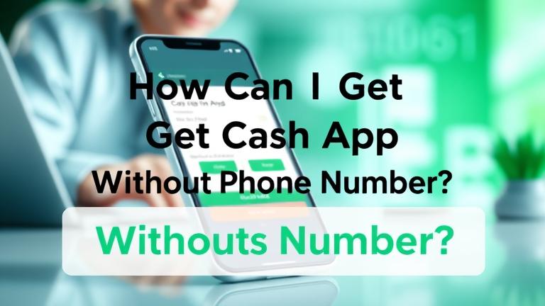 alt_text: Smartphone with Cash App, featuring sign-up options; blurred financial icons background.