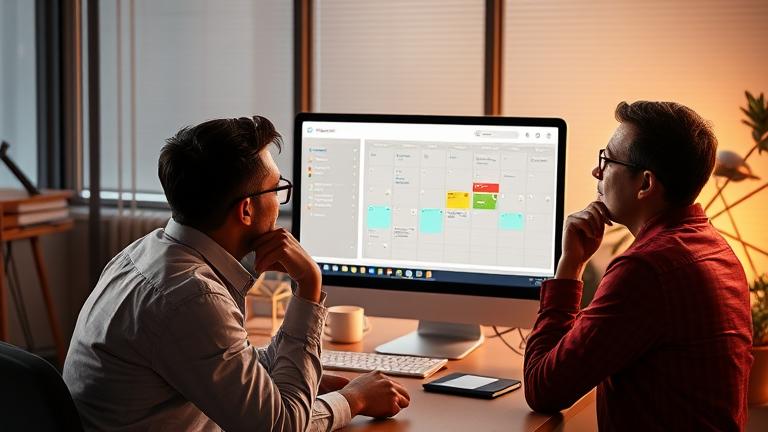 alt_text: Developer plans next steps as Sprint ends, reflecting on project progress at their workspace.