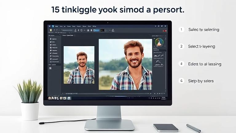 alt_text: User editing a photo in Photoshop Elements, adding a person seamlessly into a scene.