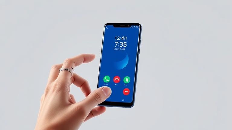 alt_text: Modern Samsung Galaxy phone with gesture control, answering calls contactless in sleek design.