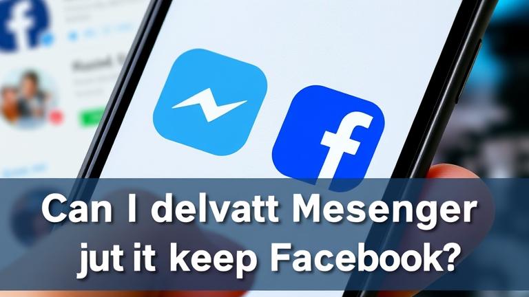 Alt_text: Phone shows active Facebook icon, grayed Messenger icon, held in hand—managing app deactivation.