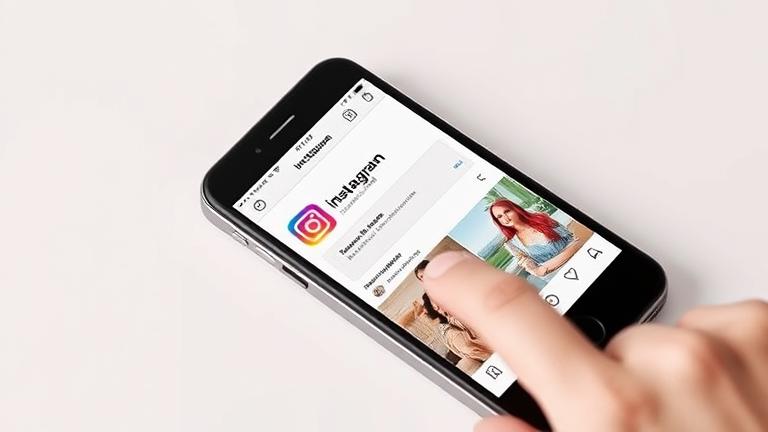 alt_text: Smartphone screen showing Instagram's tagged posts with logo and bright, inviting colors.