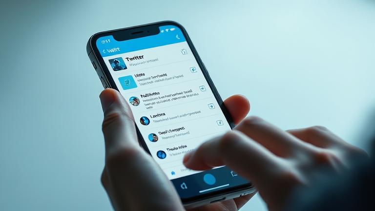 alt_text: Smartphone screen fading out Twitter app, symbolizing account deactivation and social disconnect.