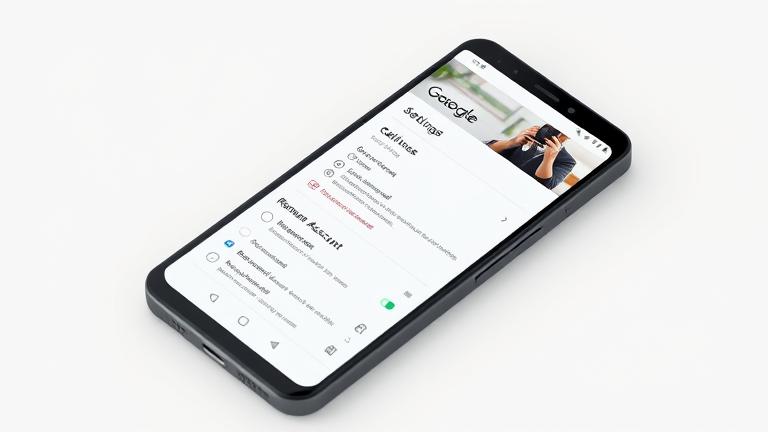 alt_text: Person managing Gmail on phone, focusing on account deletion with icons and clean UI.