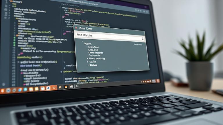 alt_text: Close-up of Sublime Text 3 with Find and Replace open, keyboard shortcuts, coding scene.