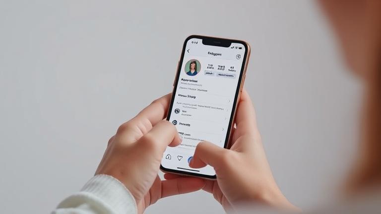 alt_text: Person on phone with Instagram, privacy settings highlighted, padlock icon shows profile hiding.