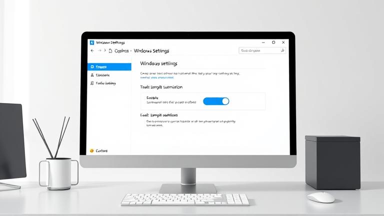 alt_text: User configuring Windows Defender settings on a Windows 10 screen in a professional workspace.