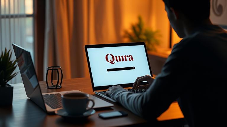alt_text: Person disconnecting from Quora on device, enjoying a cozy, relaxing digital detox moment.