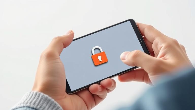 alt_text: Person hiding a folder in Android gallery using privacy/security features on a modern device.
