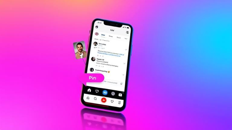 alt_text: Instagram Live with pinned comment, influencer interacting, bright colors, clear icons.