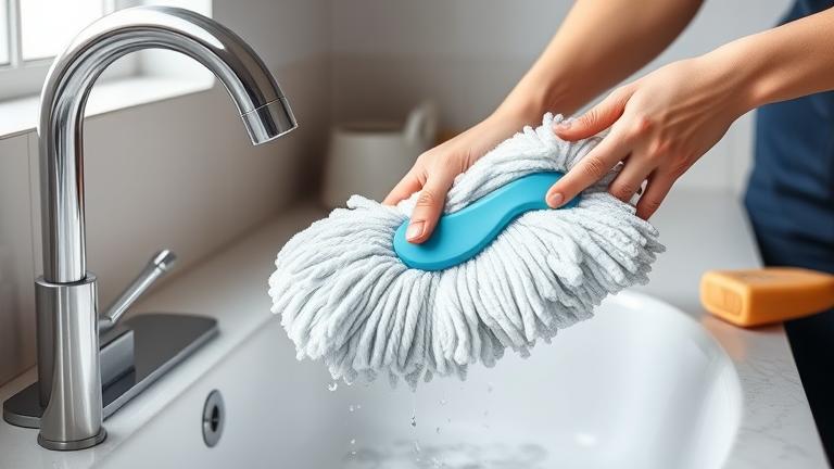 how to clean microfiber mop heads?