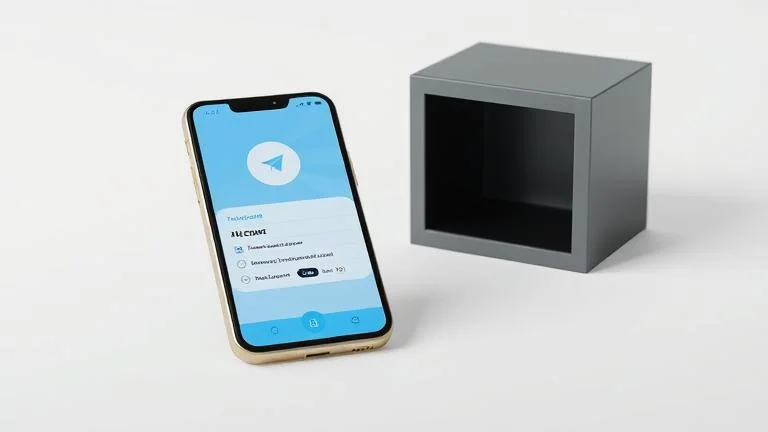 alt_text: Smartphone showing Telegram settings with pause icon, symbolizing temporary account deactivation.